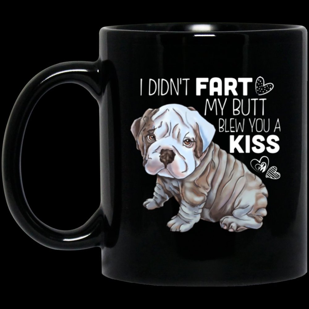 English Bulldog Gifts, Funny English Bully Fart Coffee Mug, Tea Cup 11oz